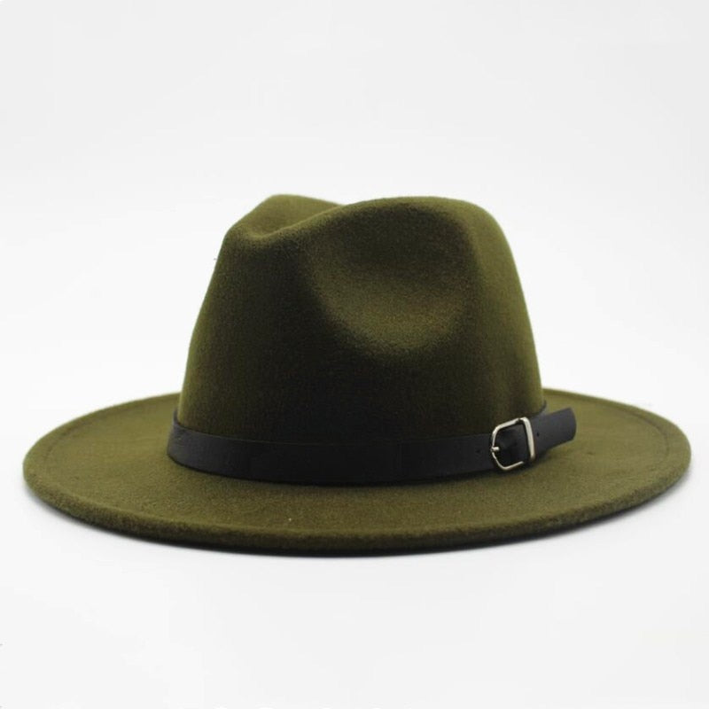 Jazz Hat, Wool Hat, Top Hat, Flat Brim Hat
