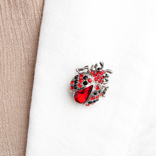 Popular Insect Brooch - Rhinestone Ladybug Design